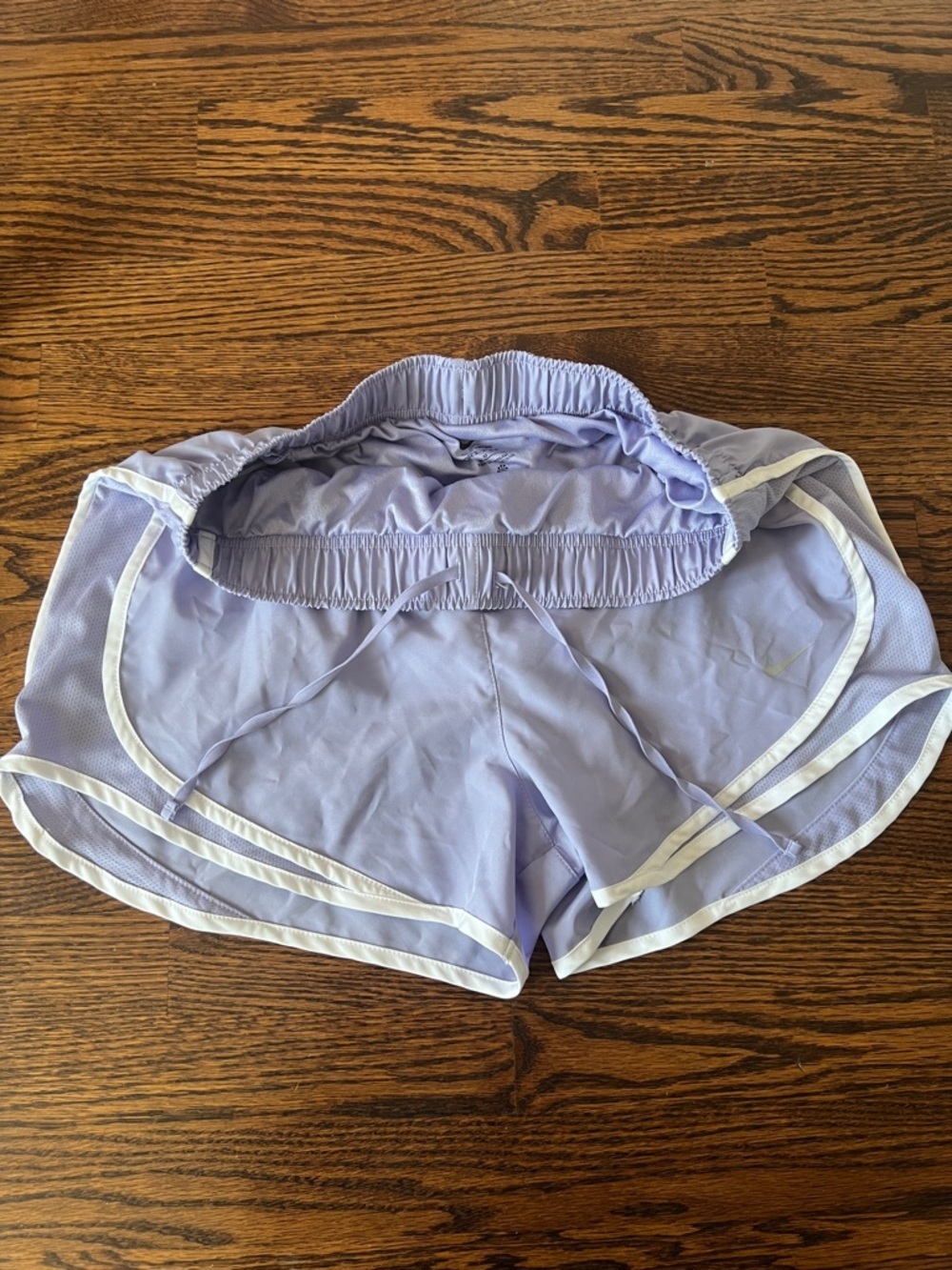 Like🆕NIKE Lavender Women's Athletic Shorts with White Trim - Picture 3 of 12